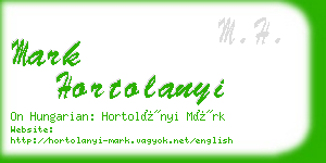 mark hortolanyi business card